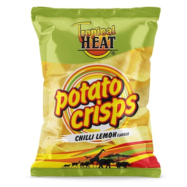 Tropical Heat Snacks Chilli Lemon Potato Crisps 200G