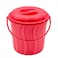 Lid Stripe Bucket With Lid 1L