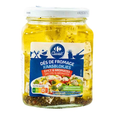 Carrefour Cube Cheese Oil & Spices 300g