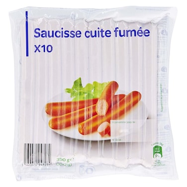 Carrefour Smoked Cooked Sausage 10 Piece