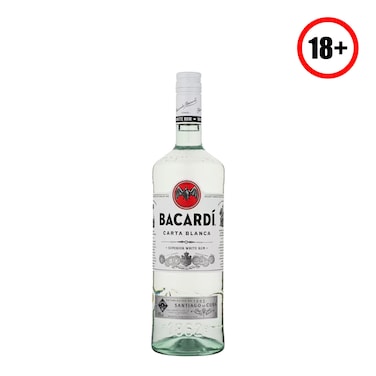 Bacardi Carta Blanca Clear Rum 1L