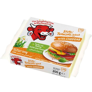 The Laughing Cow Cheddar Cheese Sandwich Slices 200G