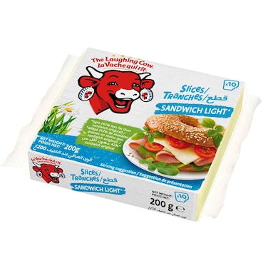 The Laughing Cow Light Cheese Sandwich Slices 200G