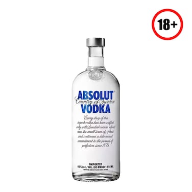 Absolut Imported Vodka 750ml