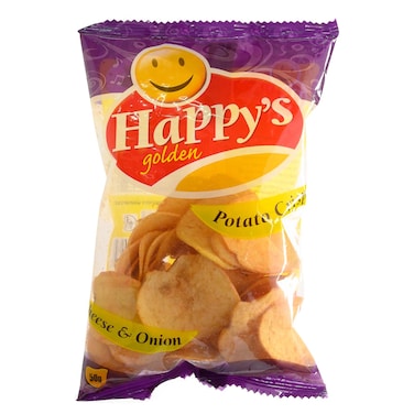 Happys Golden Cheese And Onion Potato Crisps 50G