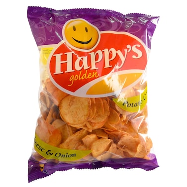 Happy's Golden Cheese And Onion Potato Crisps 200g