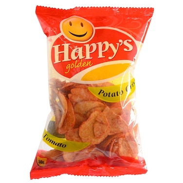 Happys Golden Tomato Potato Crisps 50g