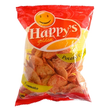 Happys Golden Tomato Potato Crisps 100G