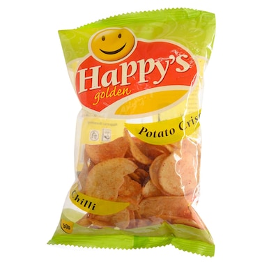 Happys Golden Chilli Potato Crisps 50G