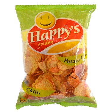 Happys Golden Chilli Potato Crisps 100G