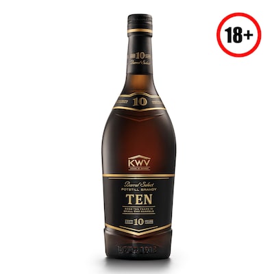 KWV Barrel Select 10 Year Old Small Oak Barrels Potstill Brandy Wine 750ml