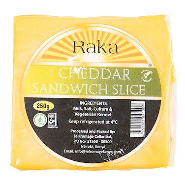 Raka Cheddar Sandwich Slice 250g