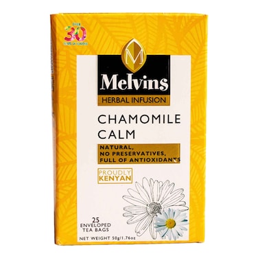 Melvins Chamomile Tea Bags 50g