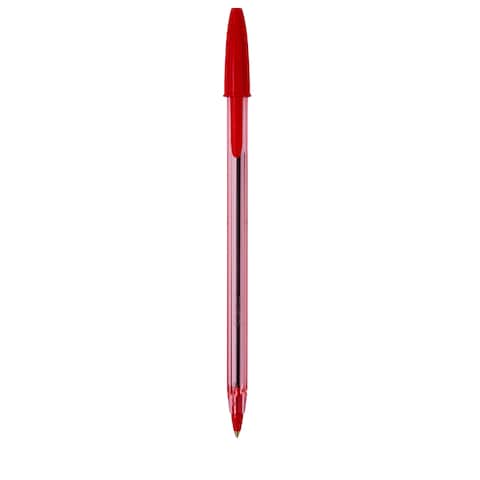 BIC Cristal  Ballpoint Pens Medium Point (1.0 mm) - Red, Box of 25