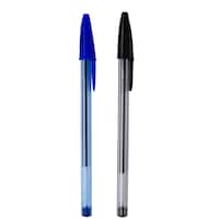 BIC Cristal  Ballpoint Pens Medium Point (1.0 mm) - Assorted, Pouch (2)     (1 Blue: 1 Black)