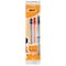 BIC Cristal  Ballpoint Pens Medium Point (1.0 mm) - Assorted, Pouch (2)     (1 Blue: 1 Red)