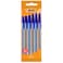 BIC Cristal  Ballpoint Pens Medium Point (1.0 mm) - Blue, Pouch 5 Pieces