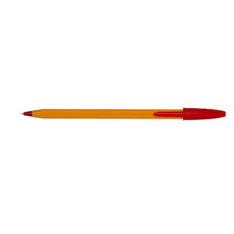 BIC Orange Fine Ballpoint Pens Fine Point (0.8 mm) - Red, Box of 20