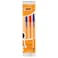 BIC Orange Fine Ballpoint Pens Fine Point (0.8 mm) - Assorted, Pouch (2) - (1: Blue 1: Red  )
