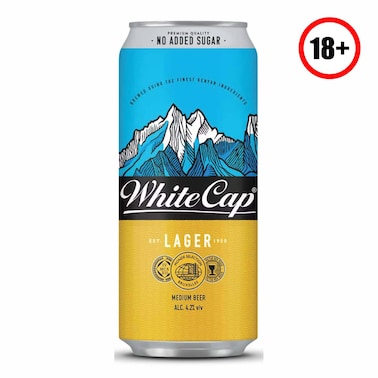 White Cap Lager Beer 500Ml