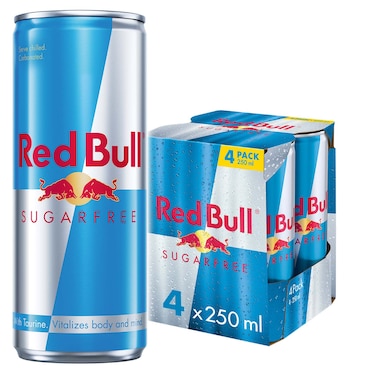 Red bull Energy Drink SugarFree 250Mlx4
