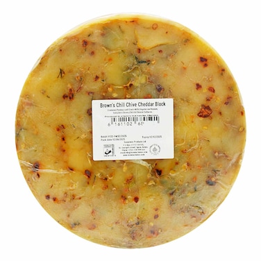 Browns Vacuumed Cheddar Cheese With Chili And Chive