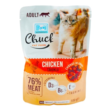 Chuck Pouch Adult Cat Chicken 100G