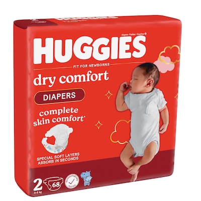 Huggies Dry Comfort Size 2 3-6Kg 68S