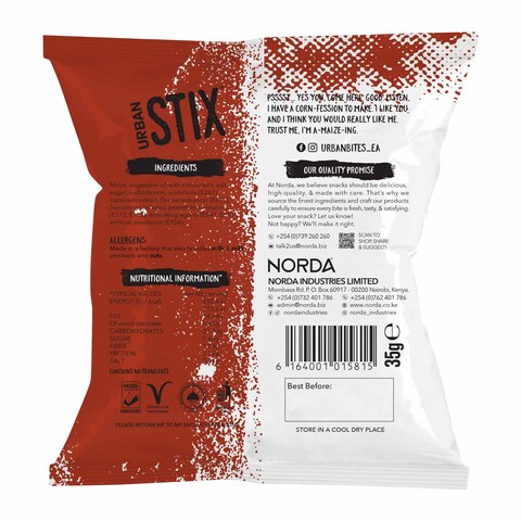 Norda Urban Stix Bbq Crunchy Corn Snacks 35G