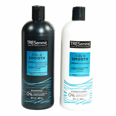 TRESemme Silky And Smooth Shampoo 828ml + Cleanse And Replenish Conditioner 900ml
