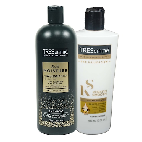TRESemme Rich Moisture Shampoo 828ml + Cleanse And Replenish Conditioner 900ml