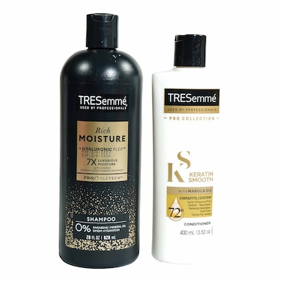 TRESemme Rich Moisture Shampoo 828ml + Cleanse And Replenish Conditioner 900ml