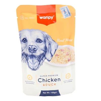 Wanpy Super Premium Chicken And Duck Dog Food 100g