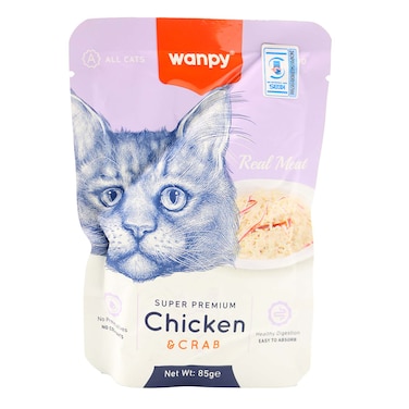 Wanpy Super Premium Chicken And Crab Cat Food 85g