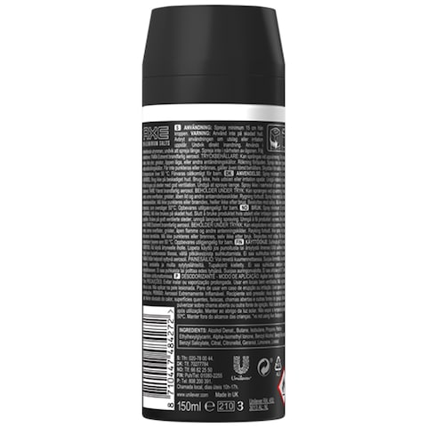 Axe Black Body Spray 150Ml