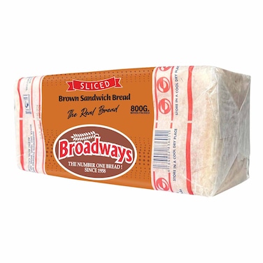 Broadways Brown Sandwich Sliced Bread 800G