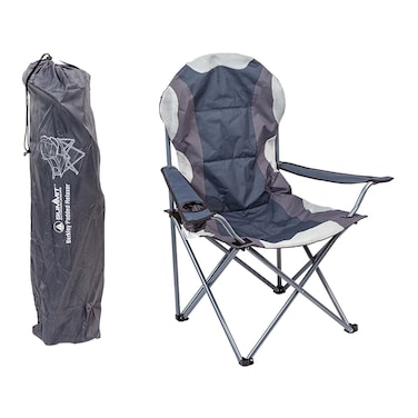 Summit Berkley Padded Folding Chair Slate Grey
