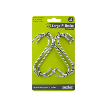 6Pc Large S Hook On Tie
