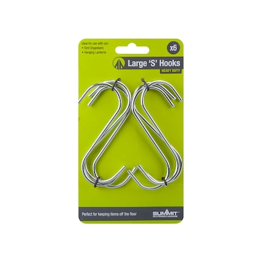 6Pc Large S Hook On Tie