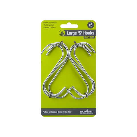 6Pc Large S Hook On Tie