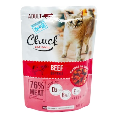 Chuck Pouch Adult Cat Beef 100G