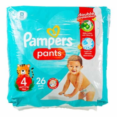 Pampers Diaper Pants Size 4, 9-14kg 26 Count