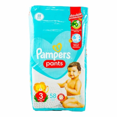 Pampers Diaper Pants Size 3, 6-11Kg 58 Count