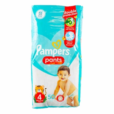 Pampers Diaper Pants Size 4, 9-14Kg 50 Count.