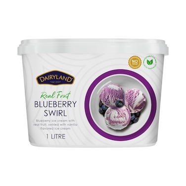 Dairyland Blueberry/Swirl Ice Cream 1l