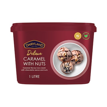 Dairyland Caramel With Nuts Ice Cream 1L