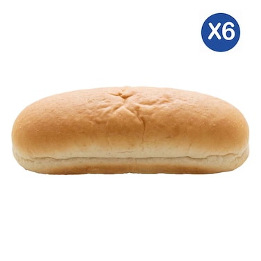 Hotdog Plain Buns 400g 6pcs