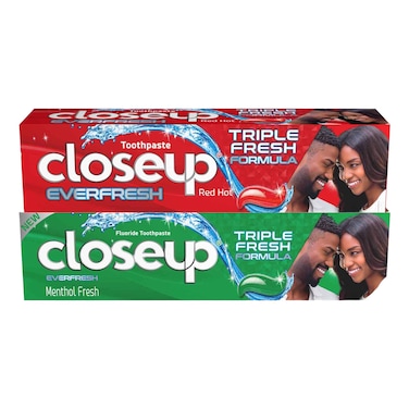 Closeup Red Hot + Menthol Toothpaste 2x125g Value Pack