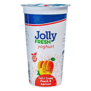 Jolly Fresh Thick And Creamy Peach And Apricot Yoghurt 250ml