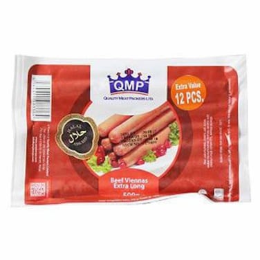Carrefour Qmp Extra Long Beef Vienna 500g